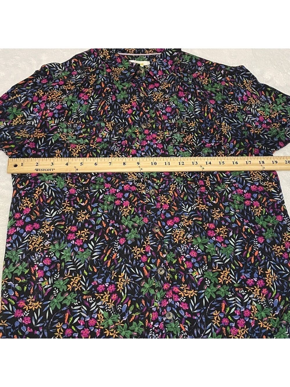 Anthropologie Maeve Floral Long Sleeve Button Down Blouse 6 - Picture 4 of 8